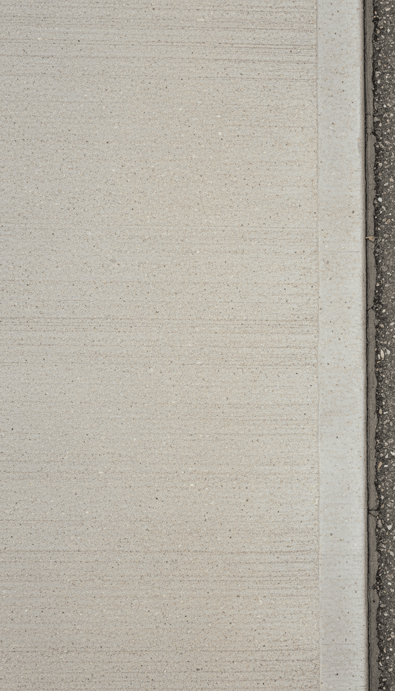 Broom-finished concrete driveway in Milledgeville with clean edges and even texture
